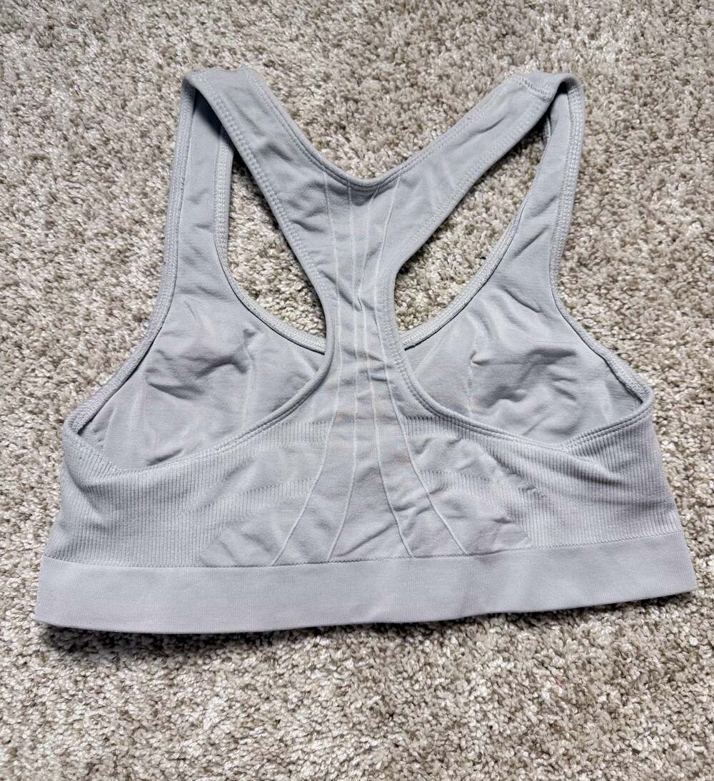 Champion Double Dry Seamless Racerback Sports Bra Gray Medium - Picture 4 of 4